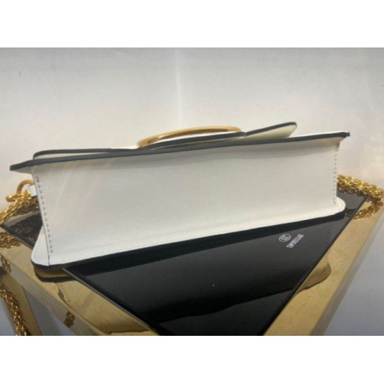 Replica Valentino Loco Large Shoulder Bag White Calfskin