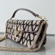 Fake Valentino Large Loco Shoulder Bag Black Toile Iconographe Replica