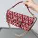 Replica Valentino Large Loco Shoulder Bag Red Toile Iconographe