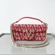 Replica Valentino Large Loco Shoulder Bag Red Toile Iconographe