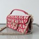 Replica Valentino Large Loco Shoulder Bag Red Toile Iconographe