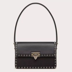 Replica Valentino Rockstud23 Shoulder Bag Black Calfskin