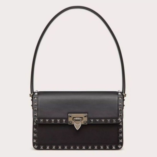 Replica Valentino Rockstud23 Shoulder Bag Black Calfskin