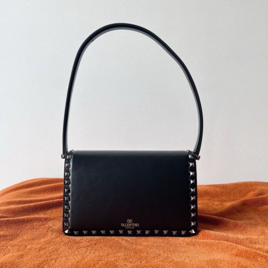 Replica Valentino Rockstud23 Shoulder Bag Black Calfskin