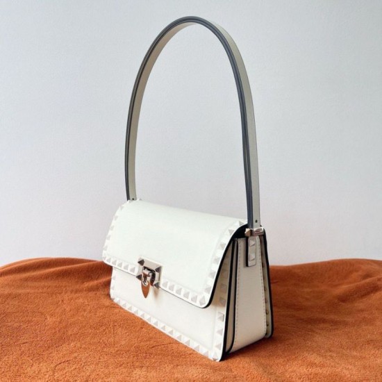 Replica Valentino Rockstud23 Shoulder Bag White Calfskin
