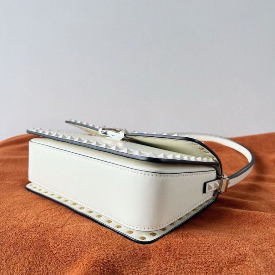 Replica Valentino Rockstud23 Shoulder Bag White Calfskin
