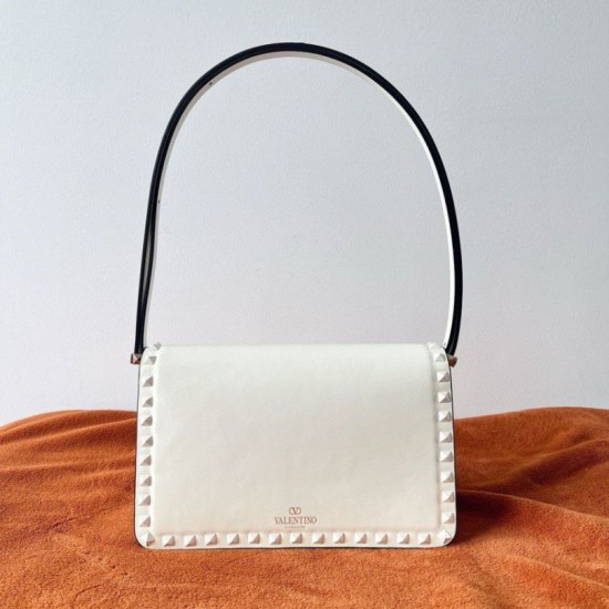 Replica Valentino Rockstud23 Shoulder Bag White Calfskin