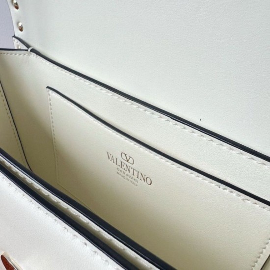 Replica Valentino Rockstud23 Shoulder Bag White Calfskin