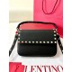 Replica Valentino Rockstud Pouch Bag Black Grained Fake Valentino Rockstud Pouch Bag Black Grained Replica