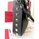 Replica Valentino Rockstud Pouch Bag Black Grained Fake Valentino Rockstud Pouch Bag Black Grained Replica