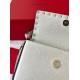 Replica Valentino Rockstud Pouch Bag White Grained 