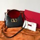 Replica Valentino Stud Sign Hobo Bag Black Calfskin