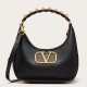 Replica Valentino Stud Sign Hobo Bag Black Calfskin