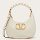 Replica Valentino Stud Sign Hobo Bag White Calfskin