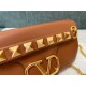 Replica Valentino Stud Sign Shoulder Bag Brown Nappa Replica Valentino Stud Sign Shoulder Bag Brown Nappa