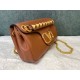 Replica Valentino Stud Sign Shoulder Bag Brown Nappa Replica Valentino Stud Sign Shoulder Bag Brown Nappa