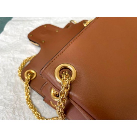 Replica Valentino Stud Sign Shoulder Bag Brown Nappa Replica Valentino Stud Sign Shoulder Bag Brown Nappa