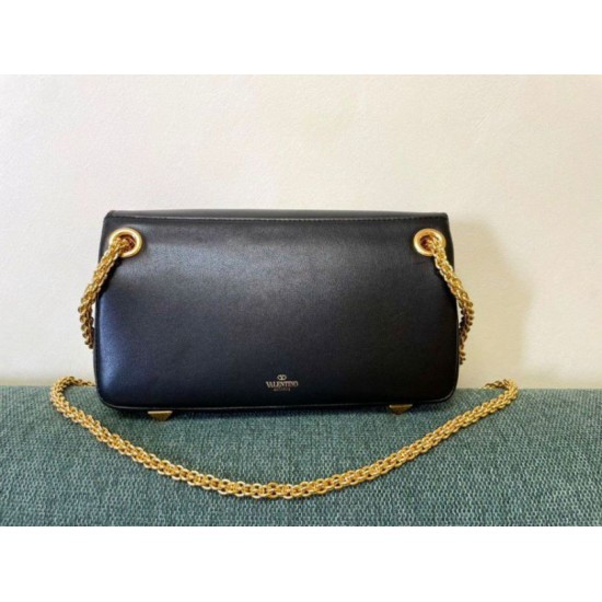 Replica Valentino Stud Sign Shoulder Bag Black Nappa Replica Valentino Stud Sign Shoulder Bag Black Nappa