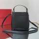 Replica Valentino Supervee Top Handle Bag Black Calfskin