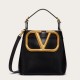Replica Valentino Supervee Top Handle Bag Black Calfskin