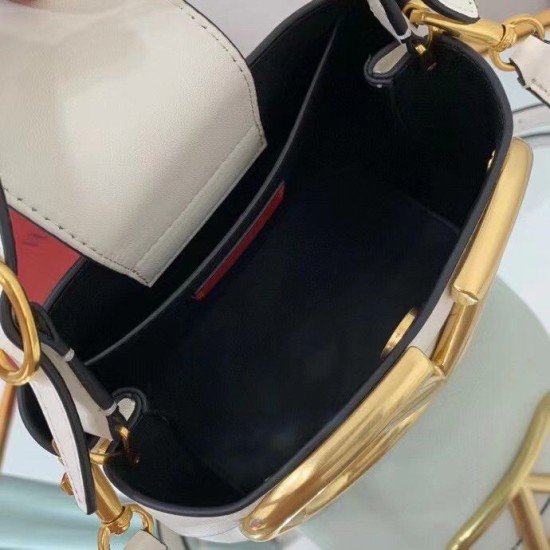 Replica Valentino Supervee Top Handle Bag White Calfskin