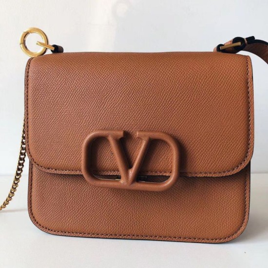 Replica Valentino Small Vsling Shoulder Bag Brown Grainy Replica Valentino Small Vsling Shoulder Bag Brown Grainy
