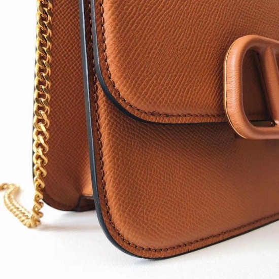 Replica Valentino Small Vsling Shoulder Bag Brown Grainy Replica Valentino Small Vsling Shoulder Bag Brown Grainy