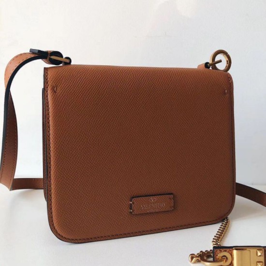 Replica Valentino Small Vsling Shoulder Bag Brown Grainy Replica Valentino Small Vsling Shoulder Bag Brown Grainy