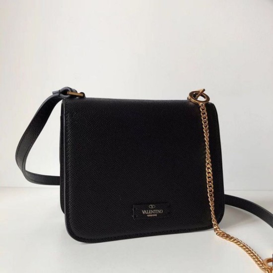 Fake Valentino Small Vsling Shoulder Bag Black Grainy Replica Replica Valentino Small Vsling Shoulder Bag Black Grainy
