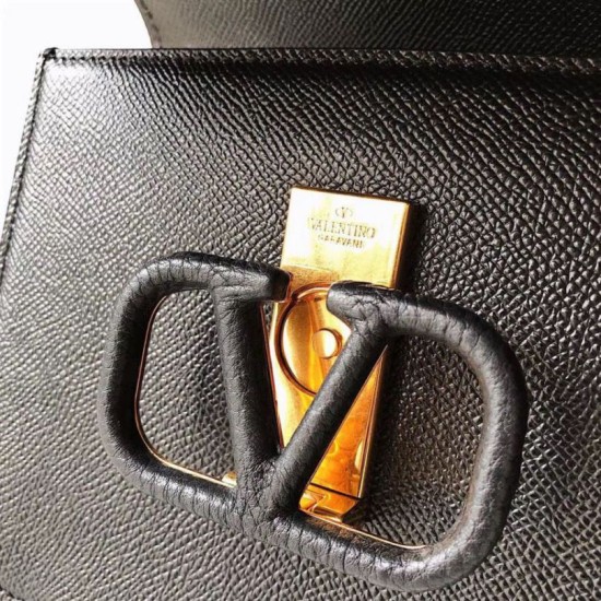 Fake Valentino Small Vsling Shoulder Bag Black Grainy Replica Replica Valentino Small Vsling Shoulder Bag Black Grainy