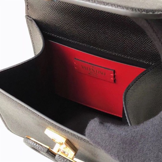 Fake Valentino Small Vsling Shoulder Bag Black Grainy Replica Replica Valentino Small Vsling Shoulder Bag Black Grainy