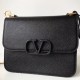 Replica Valentino Vsling Large Shoulder Bag Black Grainy Calfskin