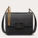 Replica Valentino Vsling Large Shoulder Bag Black Grainy Calfskin