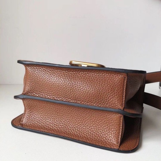 Fake Valentino Vsling Large Shoulder Bag Brown Grained Calfskin Replica Replica Valentino Vsling Large Shoulder Bag Brown Grained Calfskin