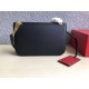 Replica Valentino Medium Vlock Shoulder Bag Black Calfskin