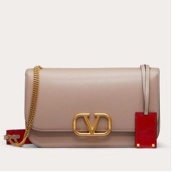 Replica Valentino Medium Vlock Shoulder Bag Poudre Calfskin