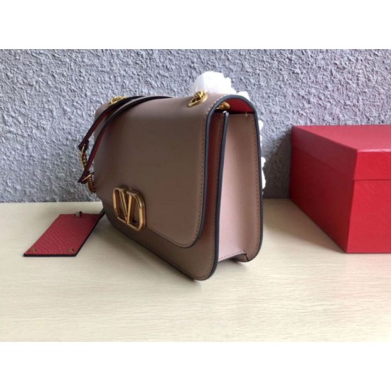 Replica Valentino Medium Vlock Shoulder Bag Poudre Calfskin