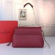 Replica Valentino Medium VRing Chain Bag Bordeaux Grainy Calfskin