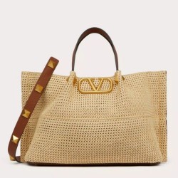 Replica Valentino Garavani Medium Straw Summer Tote Bag