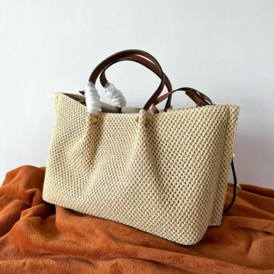 Replica Valentino Garavani Medium Straw Summer Tote Bag