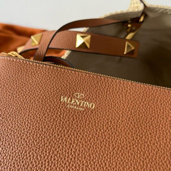 Replica Valentino Garavani Medium Straw Summer Tote Bag