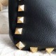 Replica Valentino Roman Stud Tote Bag Black Grainy Calfskin Replica Valentino Roman Stud Tote Bag Black Grainy Calfskin