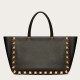 Replica Valentino Roman Stud Tote Bag Black Grainy Calfskin Replica Valentino Roman Stud Tote Bag Black Grainy Calfskin