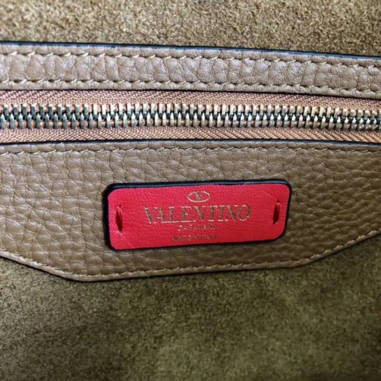 Replica Valentino Rockstud Large Shopping Bag Brown 