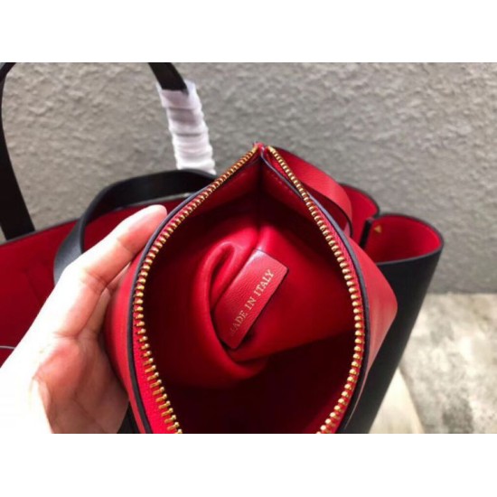 Replica Valentino Garavani Black Large N/S Vring Shopper Bag
