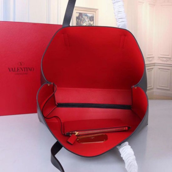 Replica Valentino Garavani Black Large Vring Shopping Tote