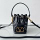 Replica Valentino VLogo Signature Mini Bucket Bag Black Calfskin