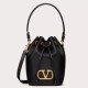 Replica Valentino VLogo Signature Mini Bucket Bag Black Calfskin
