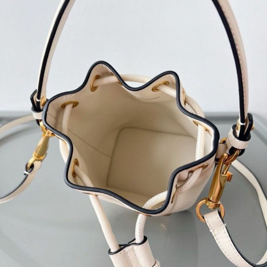 Fake Valentino VLogo Signature Mini Bucket Bag White Calfskin Replica Replica Valentino VLogo Signature Mini Bucket Bag White Calfskin