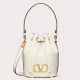 Fake Valentino VLogo Signature Mini Bucket Bag White Calfskin Replica Replica Valentino VLogo Signature Mini Bucket Bag White Calfskin